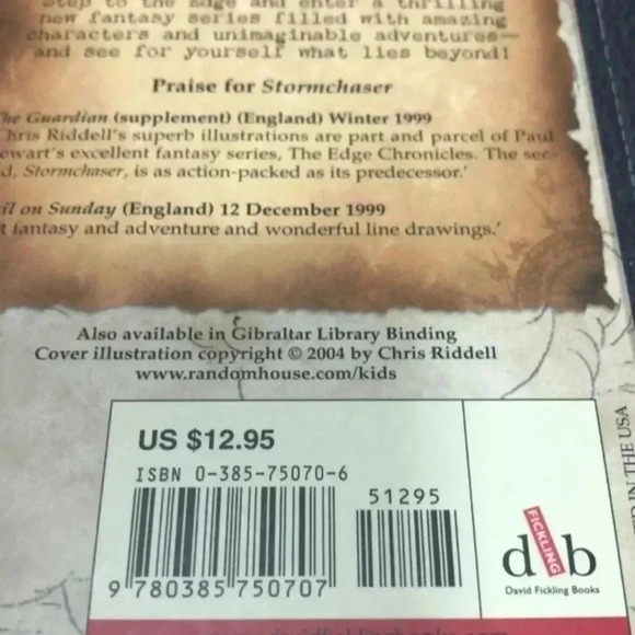 The edge chronicles Stormchaser book hard‎ back - Picture 5 of 10